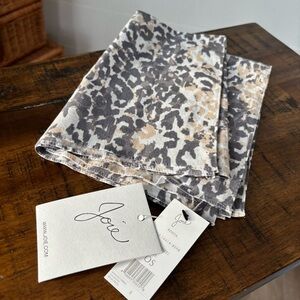 Joie Women's Renita Lightweight Animal Print Cotton Scarf NEW
